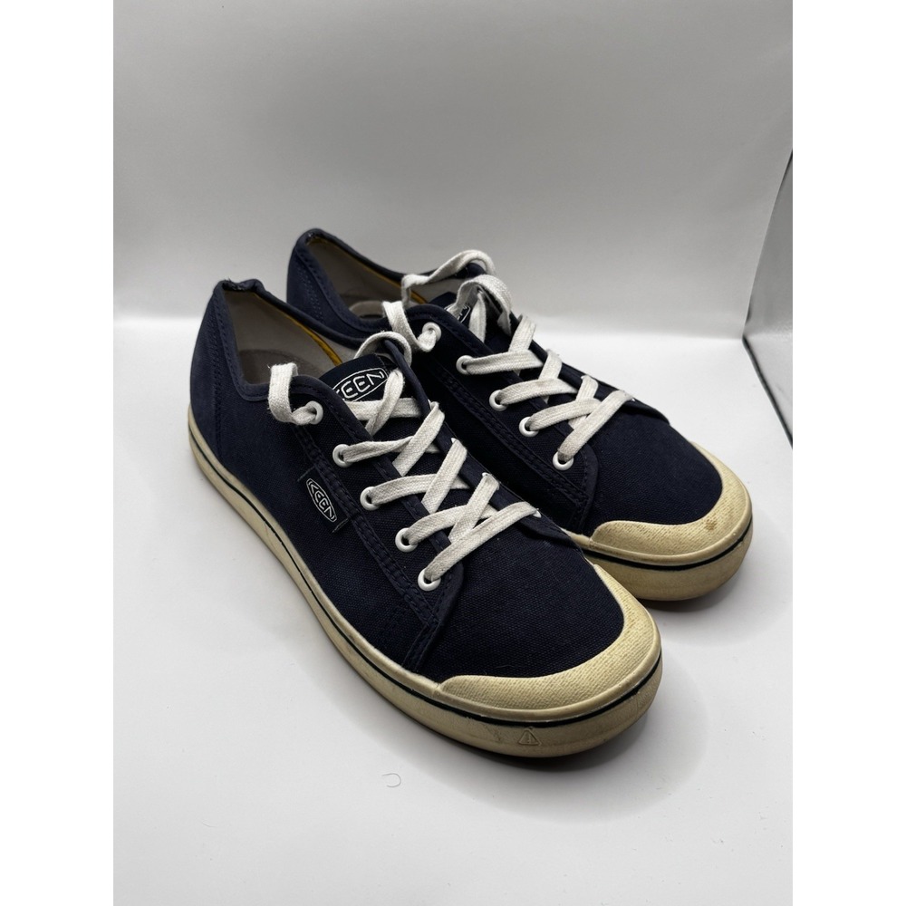 KEEN Women's Elsa Canvas Sneakers Size 9 Navy Blue Low Top Casual Comfort Shoes